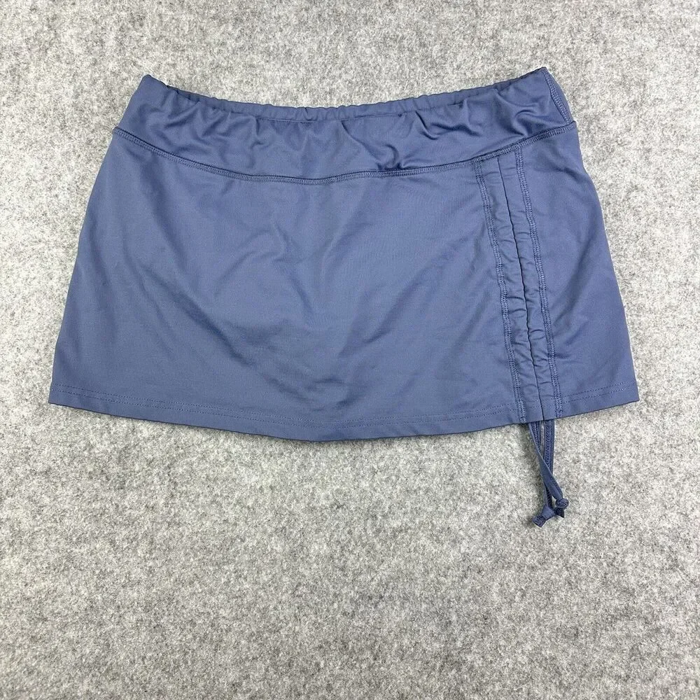 LIJA Golf Skirt Womens Medium Blue Lined Cinch Athletic Athleisure Stretch Mini